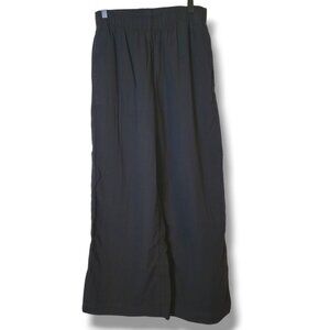 Old Navy pants womens X-Small black wide-leg pull-on cotton pockets casual